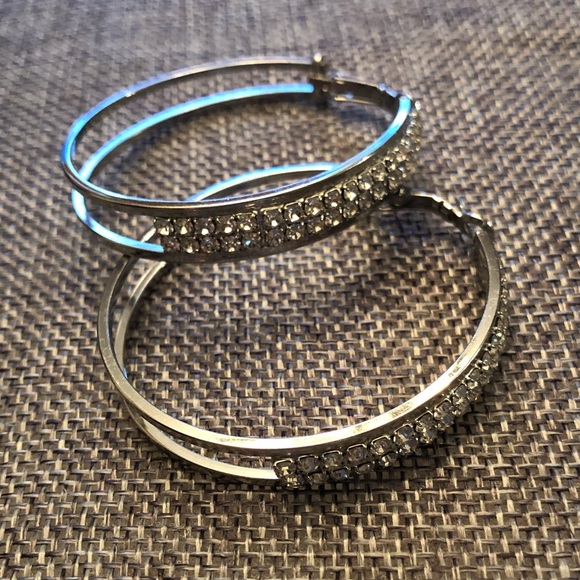 Silver Embellished Drop Earrings - Picture 4 of 7